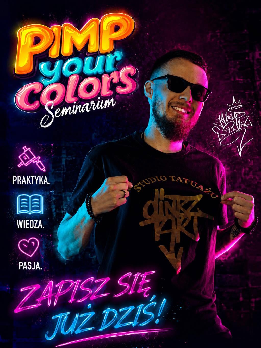 Plakat PIMP YOUR COLORS z Jakubem DINKZ Chruścielem